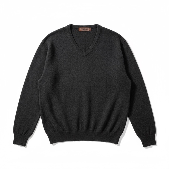 Reserve by Patrick James 100% Cashmere Mens Charcoal Gray Sweater Pull over - Picture 6 of 8